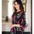 Black Resham embroidered printed party wear kurti for women