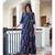 green Resham embroidered printed party wear kurti for women