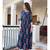 green Resham embroidered printed party wear kurti for women