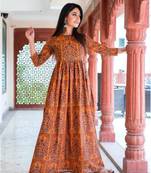 multicolor Resham embroidered printed party wear kurti for women