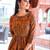multicolor Resham embroidered printed party wear kurti for women