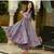 Blue Resham embroidered printed party wear kurti for women