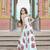 Off White Resham embroidered printed party wear kurti for women