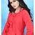 Peach Resham embroidered printed party wear kurti for women