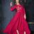 Pink Resham embroidered printed party wear kurti for women