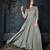 Grey Resham embroidered printed party wear kurti for women