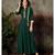 Green Resham embroidered printed party wear kurti for women