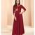 Maroon Resham embroidered printed party wear kurti for women