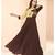 Brown Resham embroidered printed party wear kurti for women