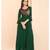 Green Resham embroidered printed party wear kurti for women