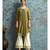 green Resham embroidered printed party wear kurti for women