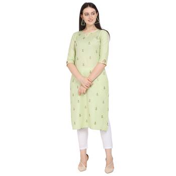 Green printed cotton kurtas-and-kurtis 1