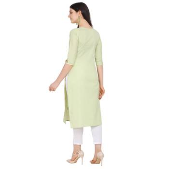 Green printed cotton kurtas-and-kurtis 3