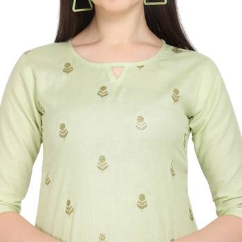 Green printed cotton kurtas-and-kurtis 4