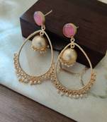 Gold plated  Pink Earrings