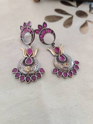Ruby Pink Antique Earrings 1