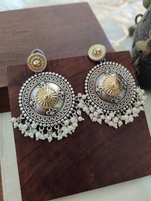 Antique Two toned Pearl Earrrings 1