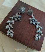 Light weight Silver Floral Earrings