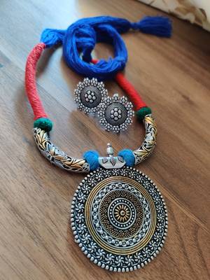 Dual Tone Multi coloured Necklace Set 1