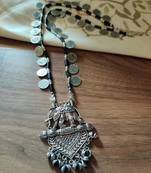 Tribal Elephant Pendant Coin Necklace set