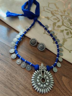Sun Flower pendant Necklace set 1