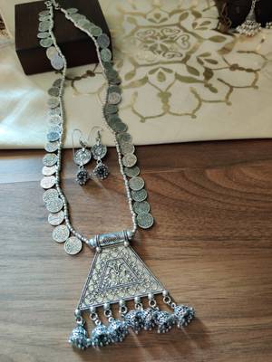 Tribal Coin Necklace set women 1