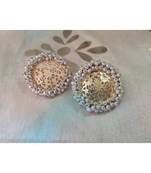 Matte Gold Pearl Studs