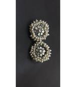 Pearl Studs with white kundan stones