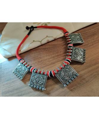 Tribal Tassel Necklace set 1