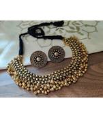 Antique Gold Ghunghru Necklace set