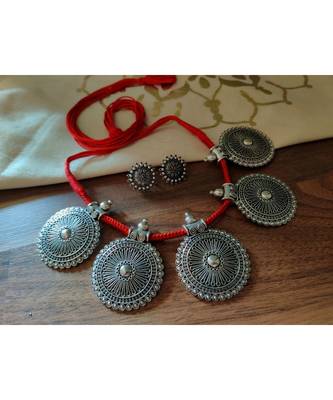 5 pendant Silver plated women Necklace 1