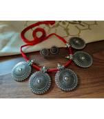 5 pendant Silver plated women Necklace