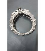 Screw Kada in Antique silver plating