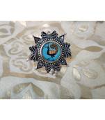 peacock  Phtoframe Pearl adjustable ring