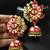 Red Pink Designer Ethnic Indian Bollywood Style Jhumki Earrings Set