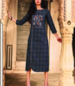 Light Black Cotton Short Kurtis