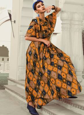 Multicolor Rayon Pakistani Kurtis 1