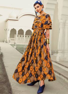 Multicolor Rayon Pakistani Kurtis 2