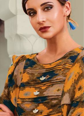 Multicolor Rayon Pakistani Kurtis 4