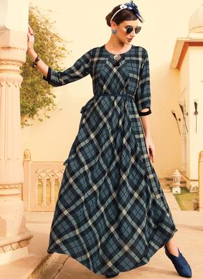 Multicolor Rayon Pakistani Kurtis 1