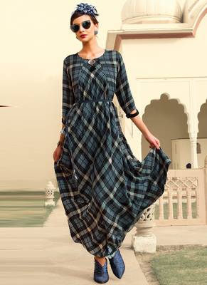 Multicolor Rayon Pakistani Kurtis 2