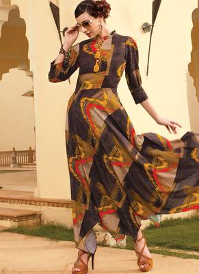 Multicolor Rayon Pakistani Kurtis 1
