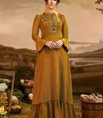 Mustard Viscose Pakistani Kurtis