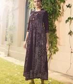 Dark Wine Rayon Long Kurtis