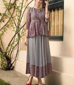 Grey Rayon Long Kurtis