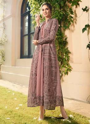 Pink Rayon Long Kurtis 1