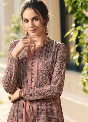 Pink Rayon Long Kurtis 2