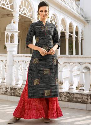 Black Rayon Kurtas And Kurtis 1