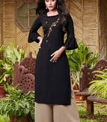 Black Rayon Kurtas And Kurtis