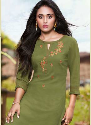 Olive Rayon Kurtas And Kurtis 2